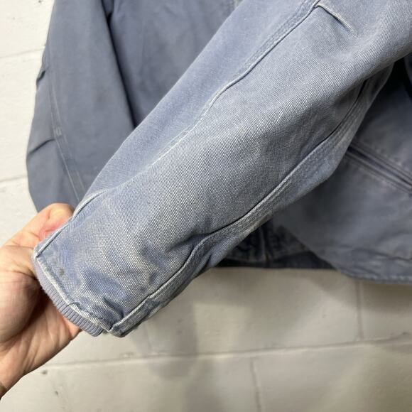 Vintage Carhartt Sherpa Hooded Detroit Jacket “Country Blue” - Picture 8 of 13